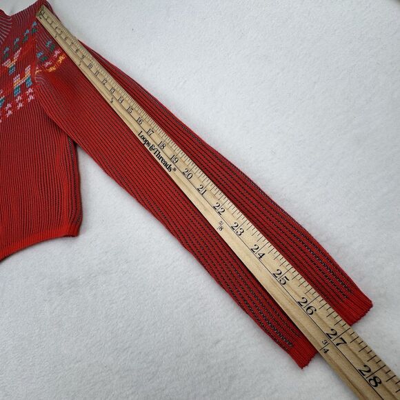 BDG Urban Outfitters Sky High Ribbed Crop Top Large Ski Retro Rainbow Mock Neck - Picture 12 of 13